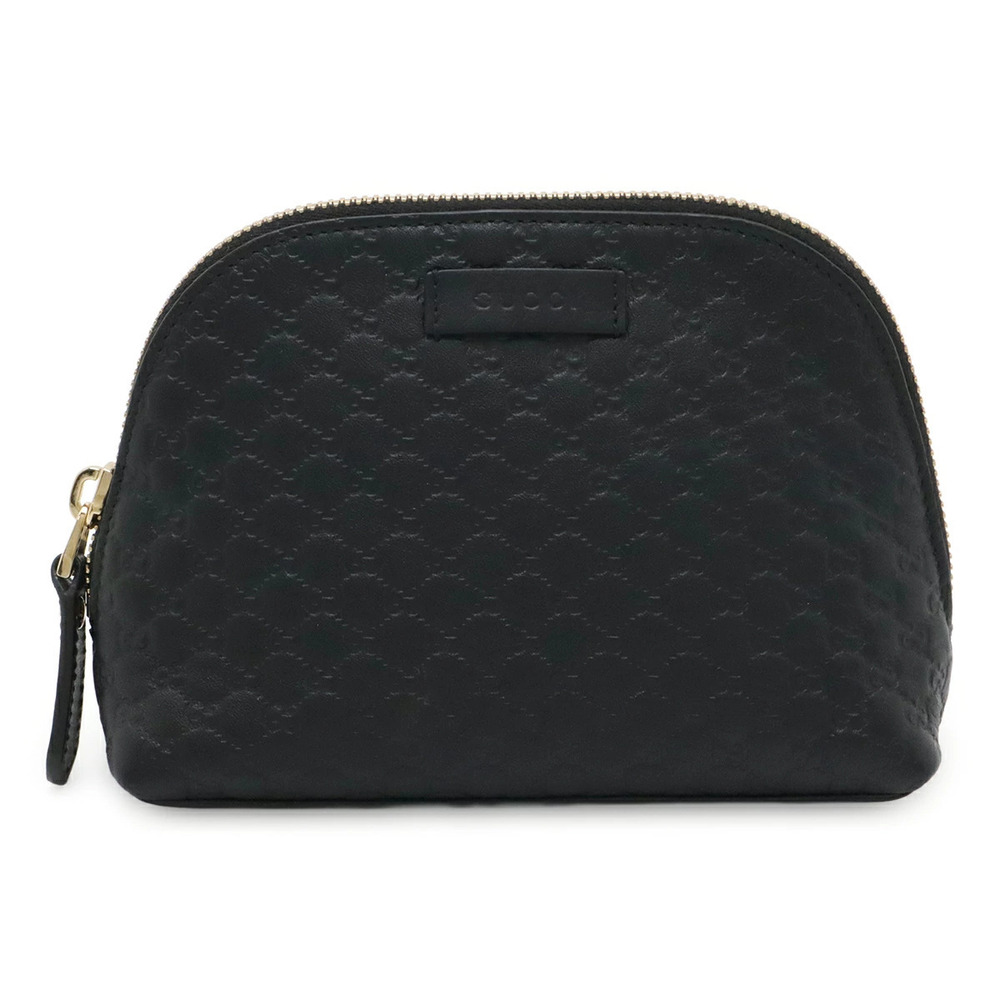 Gucci Microguccissima Cosmetic Makeup Leather Black